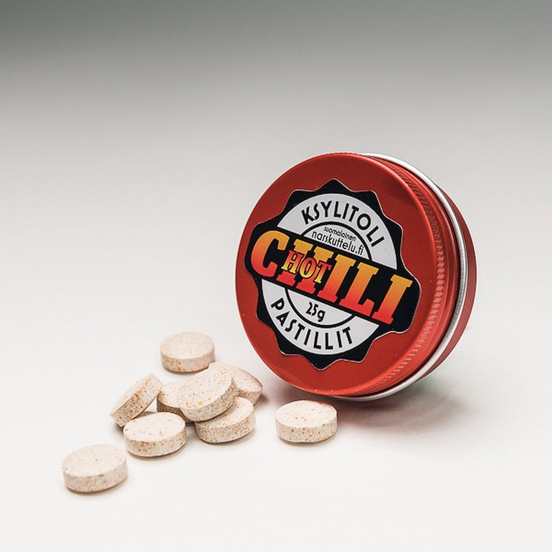 Chili ksylitolipastilli -  Taskupastillirasia 25 g